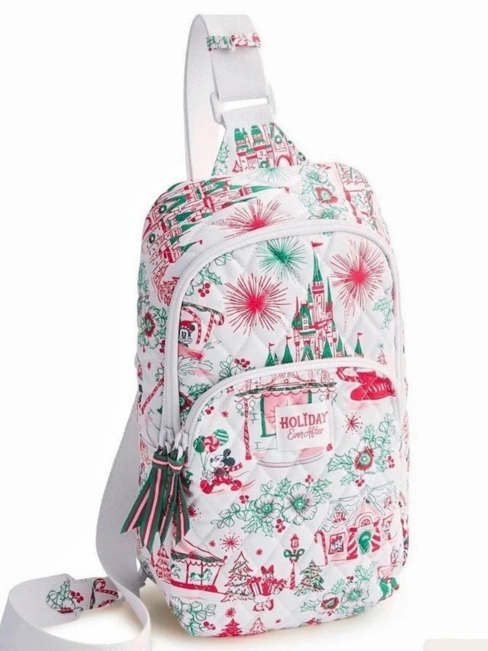Vera Bradley x Disney Hallmark Holiday Ever After Lorman Sling Backpack Holiday - Picture 1 of 7